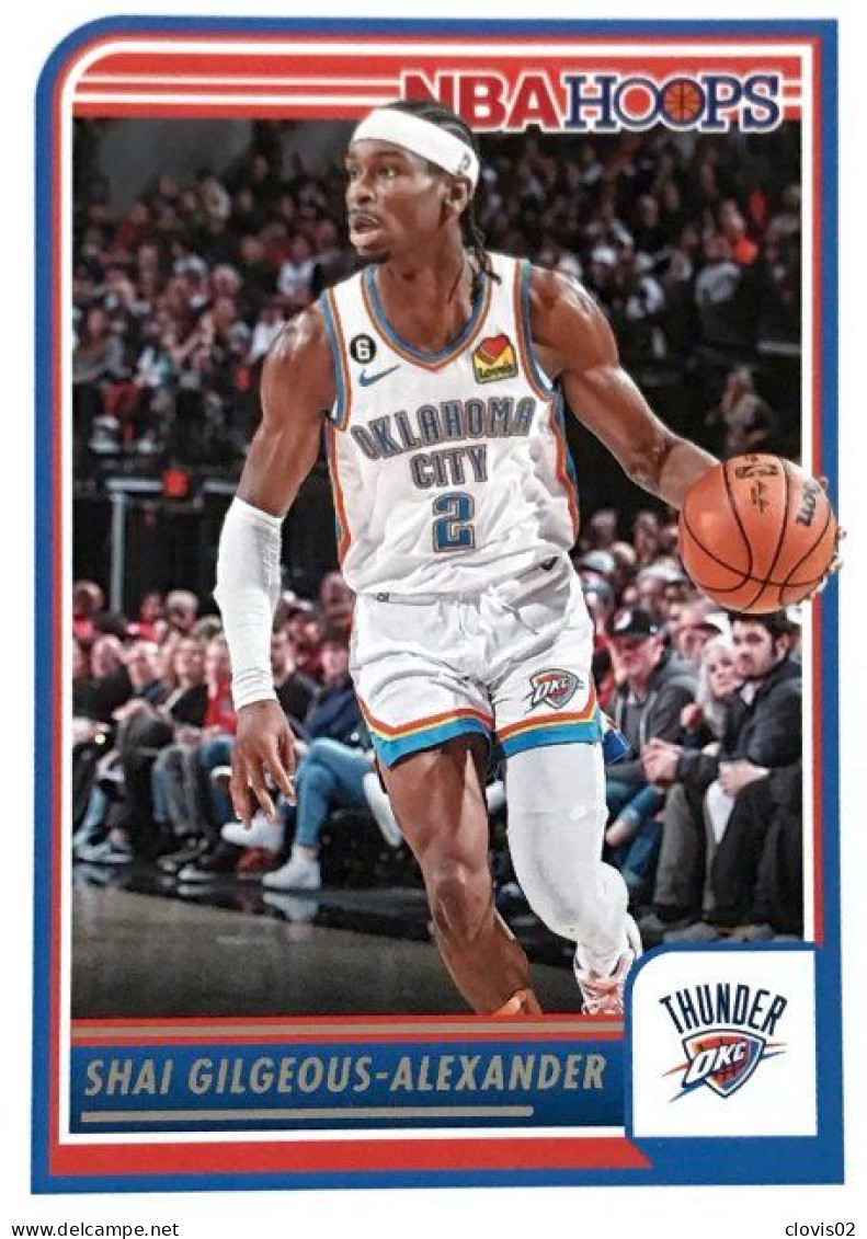 59 Shai Gilgeous-Alexander - Oklahoma City Thunder - Carte Panini 2023-2024 NBA Hoops Base Cards - Autres & Non Classés
