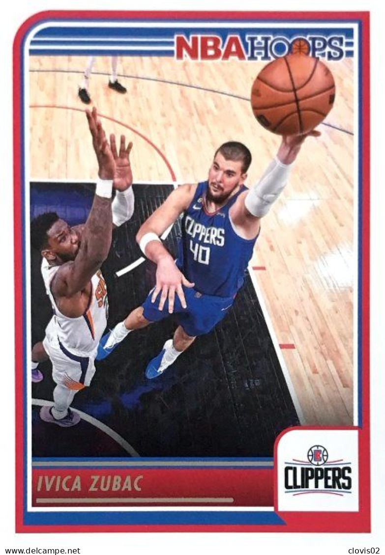 62 Ivica Zubac - Los Angeles Clippers - Carte Panini 2023-2024 NBA Hoops Base Cards - Andere & Zonder Classificatie