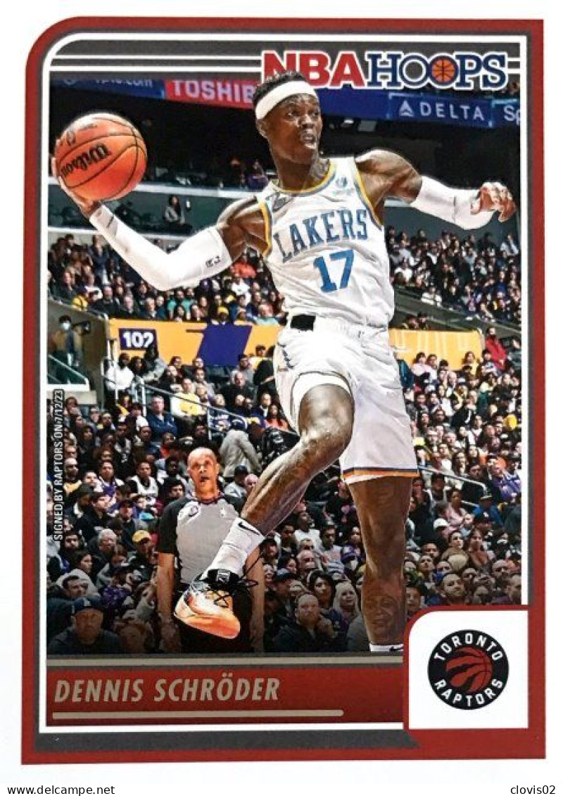 77 Dennis Schroder - Toronto Raptors - Carte Panini 2023-2024 NBA Hoops Base Cards - Autres & Non Classés