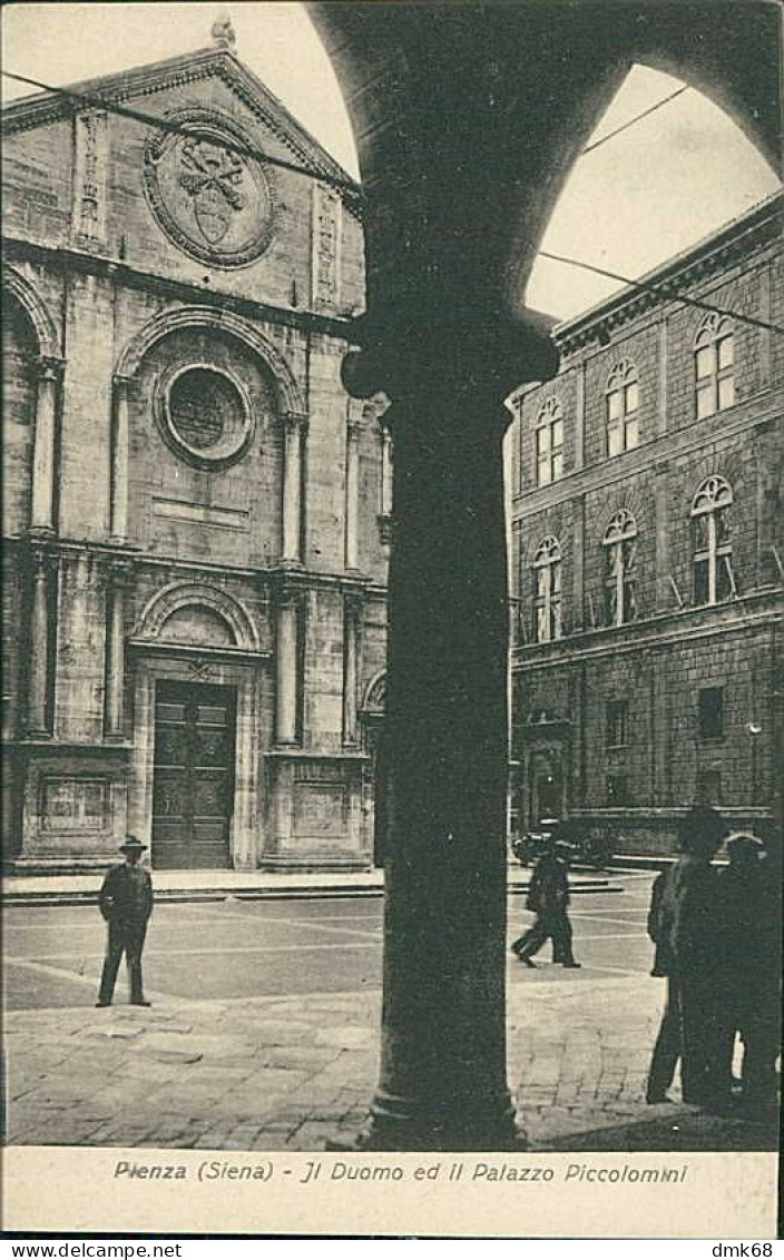 PIENZA ( SIENA ) IL DUOMO ED IL PALAZZO PICCOLOMINI - EDIZIONE LOMBARDI - 1930s (20294) - Siena