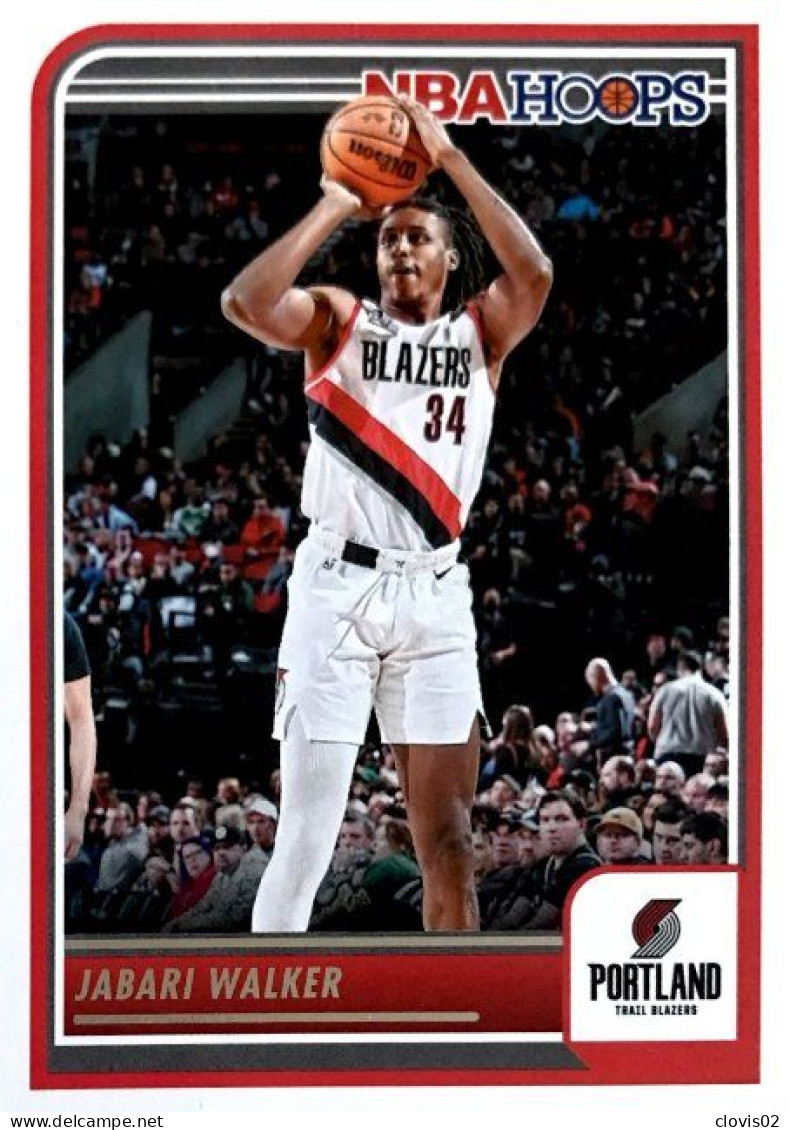 89 Jabari Walker - Portland Trail Blazers - Carte Panini 2023-2024 NBA Hoops Base Cards - Autres & Non Classés