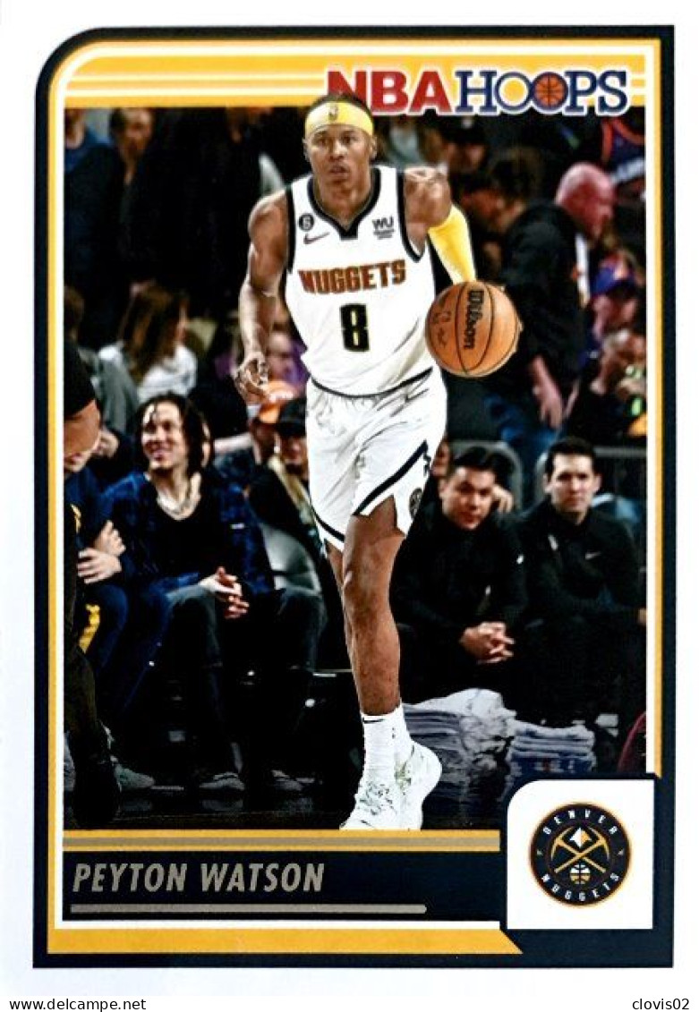 91 Peyton Watson - Denver Nuggets - Carte Panini 2023-2024 NBA Hoops Base Cards - Sonstige & Ohne Zuordnung