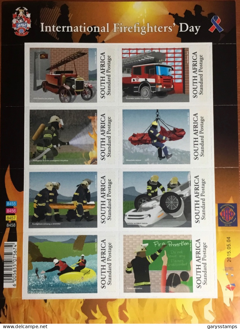 South Africa 2015 Firefighters Day Sheetlet MNH - Nuovi