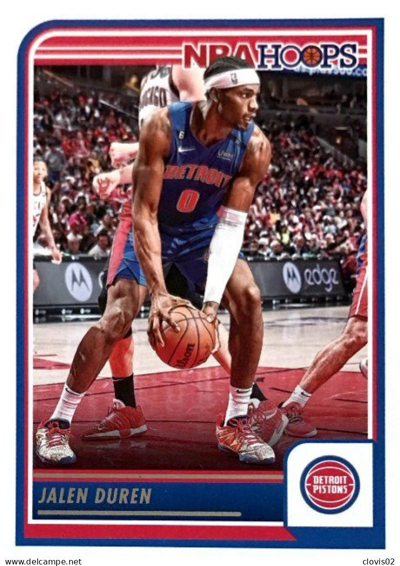92 Jalen Duren - Detroit Pistons - Carte Panini 2023-2024 NBA Hoops Base Cards - Autres & Non Classés