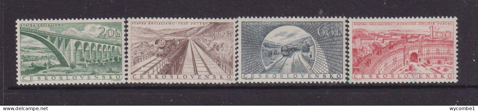 CZECHOSLOVAKIA  - 1955  Building Progress Set  Never Hinged Mint - Unused Stamps
