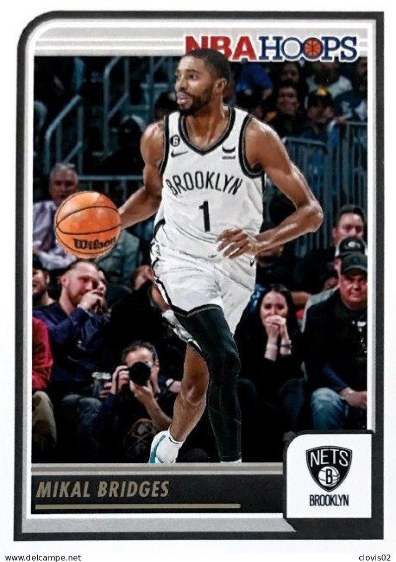 95 Mikal Bridges - Brooklyn Nets - Carte Panini 2023-2024 NBA Hoops Base Cards - Autres & Non Classés