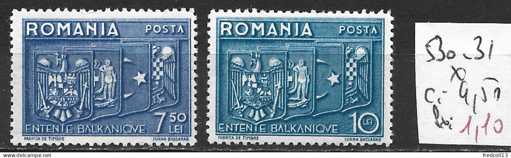 ROUMANIE 530-31 * Côte 4.50 € - Unused Stamps