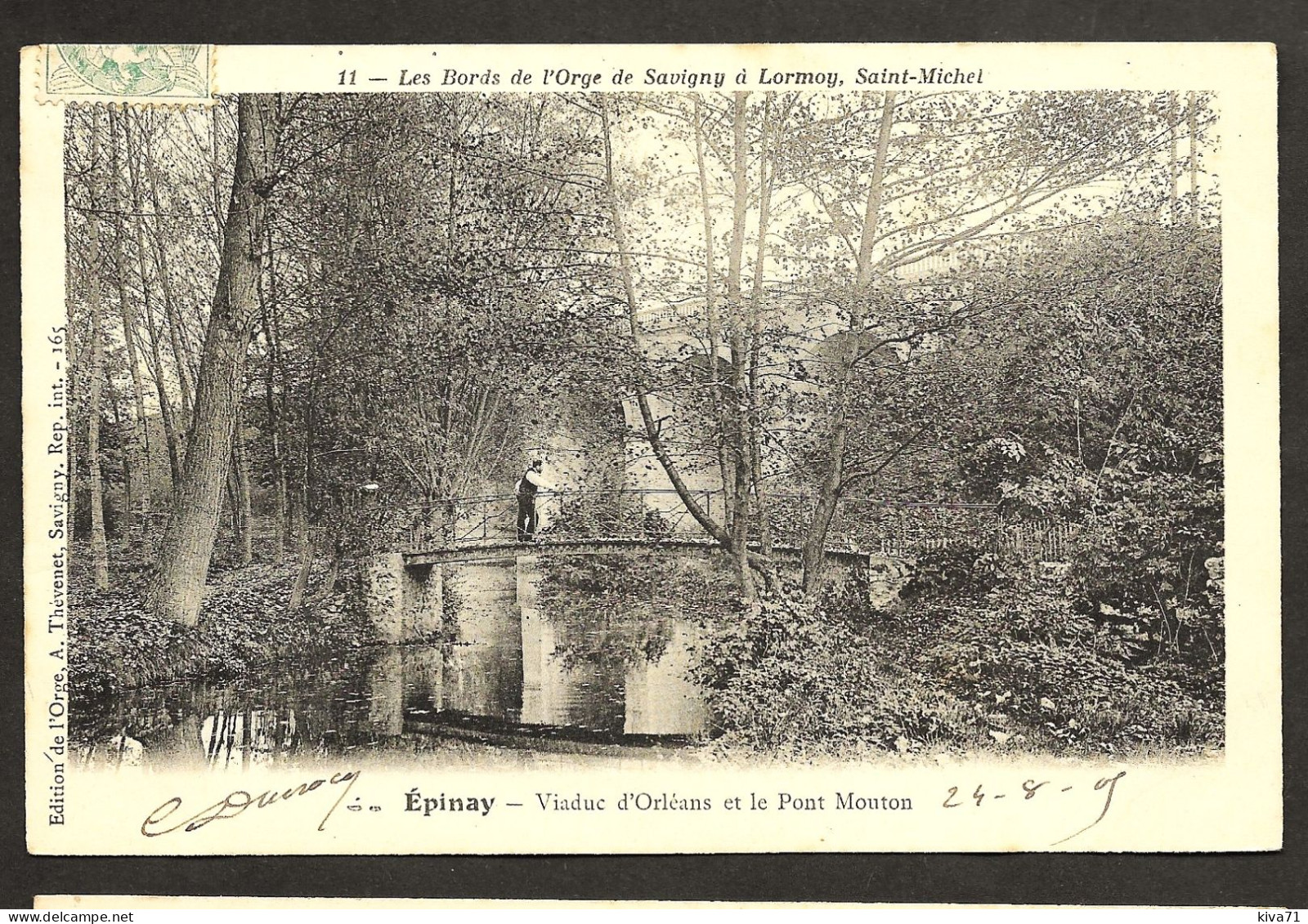 EPINAY SUR ORGE  "  Viaduc D'Orléans Pont Mouton  "     1905    Animée - Epinay-sur-Orge