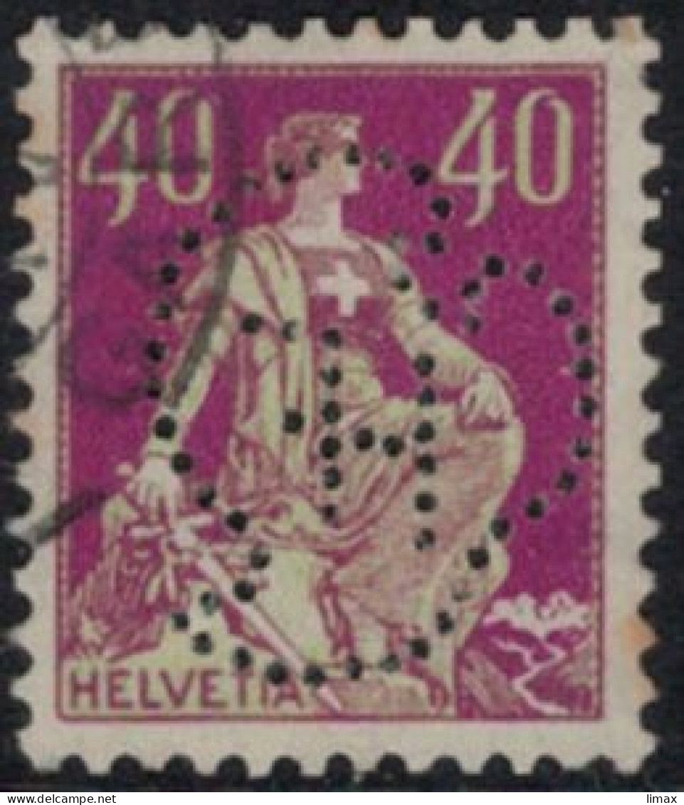 Perfin Firmenlochung - HF - Huguenin Frèries & Cie SA Medaillen Le Locle - Used Stamps