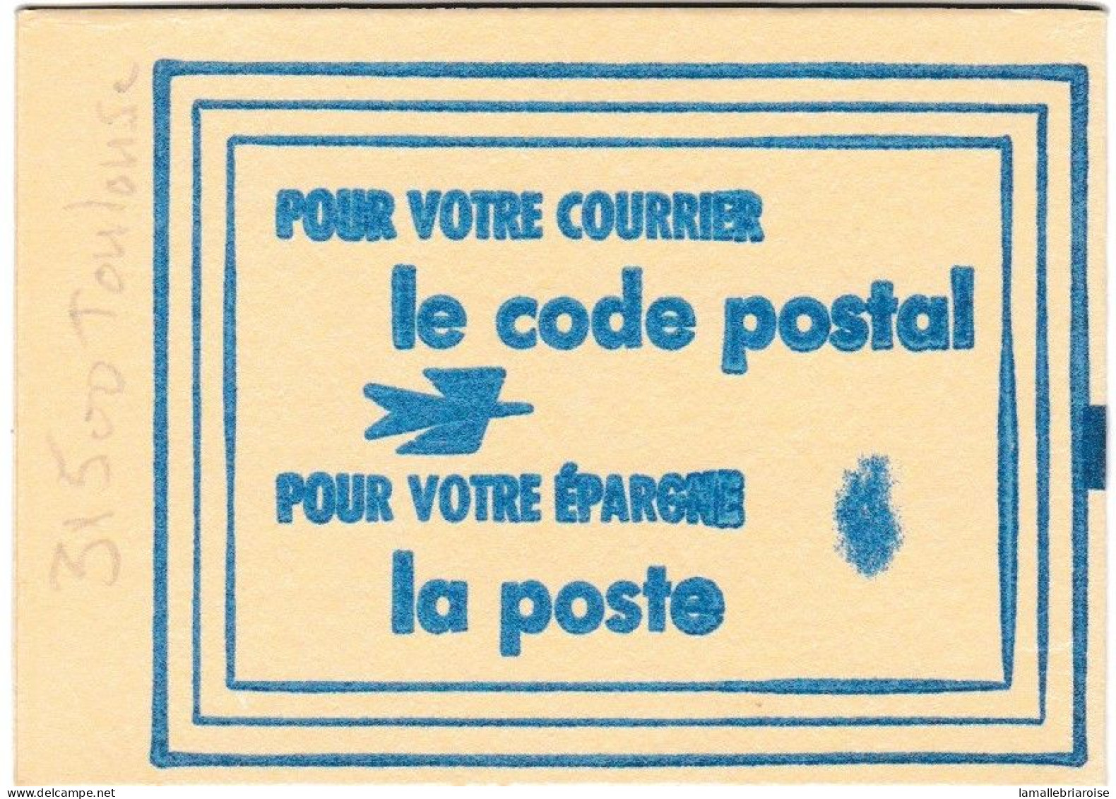 Carnet Code Postal, 31500 Toulouse, Vignettes Oranges, Variété Tache Sur La Couverture - Blocks Und Markenheftchen