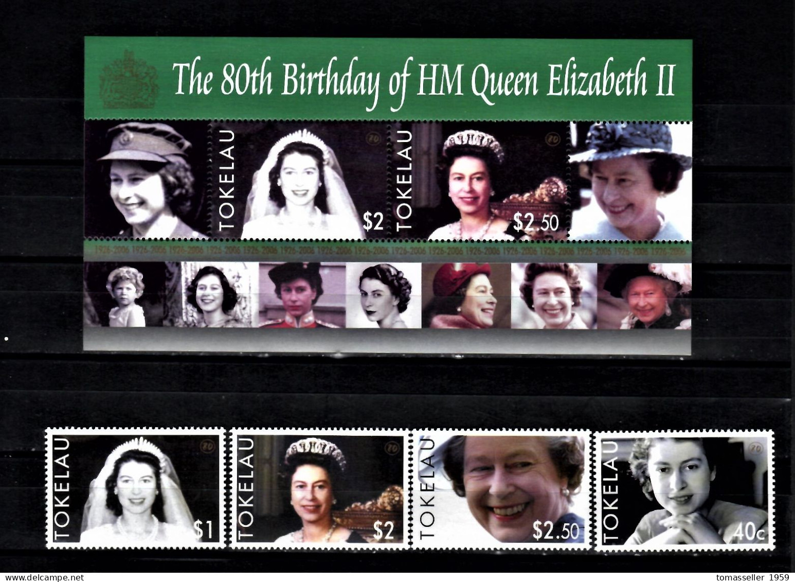 Tokelau-2006 The 80th Anniversary Of The Birth Of Queen Elizabeth II-(4st.+1s/s)). MNH** - Tokelau