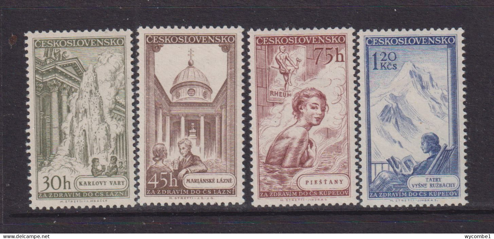 CZECHOSLOVAKIA  - 1956  Spas Set  Never Hinged Mint - Unused Stamps