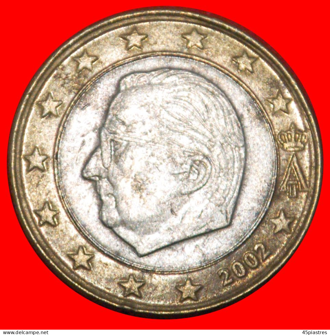 * ALBERT II (1993-2013): BELGIUM  1 EURO 2002 PHALLIC TYPE 1999-2006! · LOW START ·  NO RESERVE! - Belgique