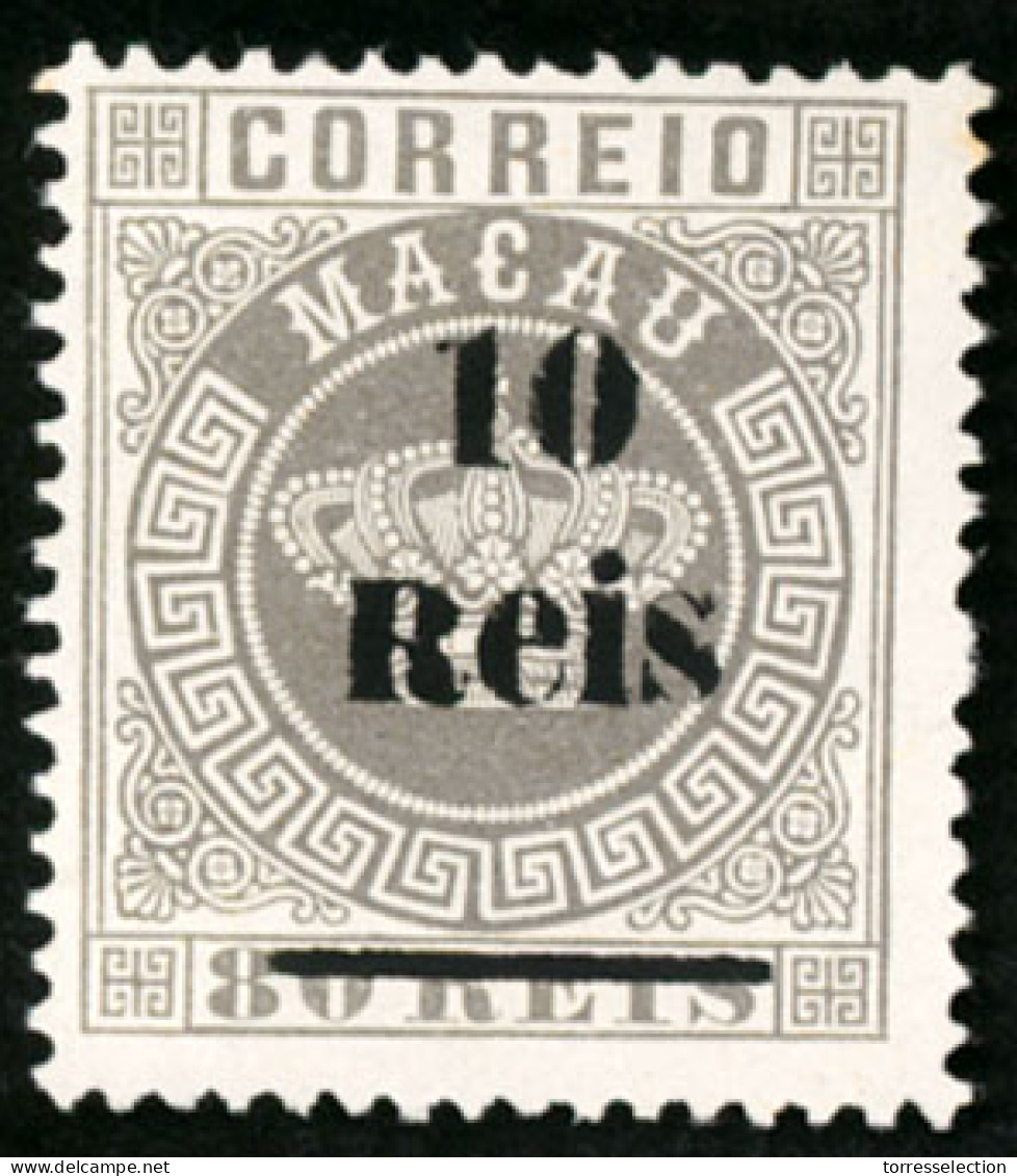 MACAU. "S" Con Raya. Perf.13 ½. Mint No Gum. Bonito. Af.26. - Other & Unclassified