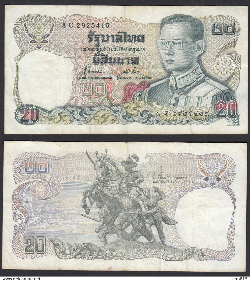 Thailand/Siam 20 Bath 1981 Pick 88 Sig.72 VF- (3-) King RAMA IX    (32452 - Andere - Azië