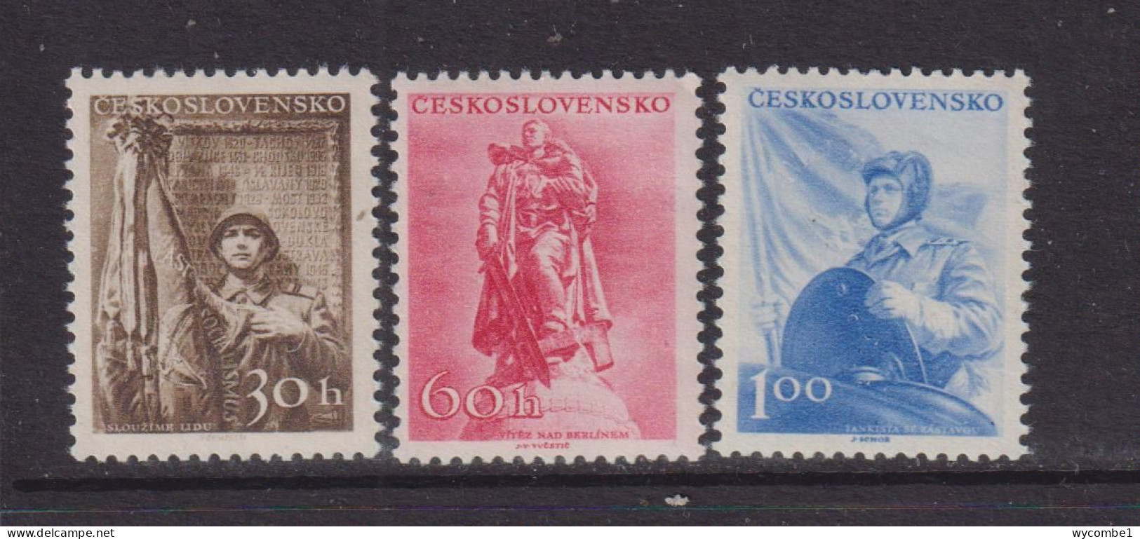 CZECHOSLOVAKIA  - 1956  Defence Set  Never Hinged Mint - Unused Stamps