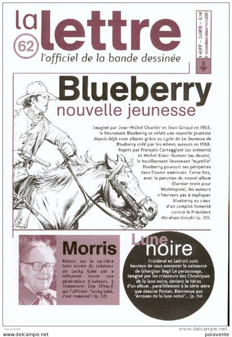 Magazine LETTRE DE DARGAUD N°62 Avec GIRAUD ZEP HERMANN DELABY TARDI MORRIS Â?Â?Â? - Lettre De Dargaud, La