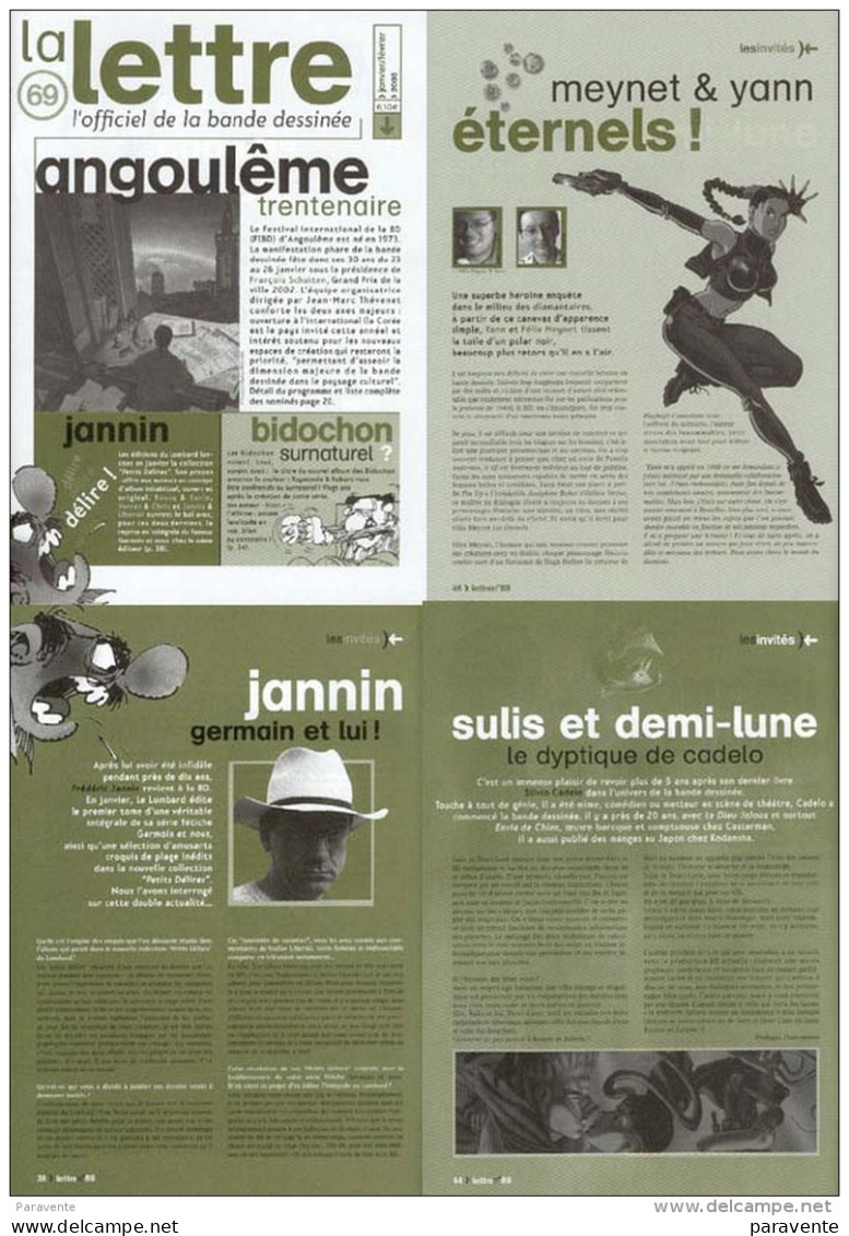 Magazine LETTRE DE DARGAUD N°69 Avec SCHUITEN BINET MEYNET SFAR JUILLARD LUGUY FMURR ..... - Lettre De Dargaud, La