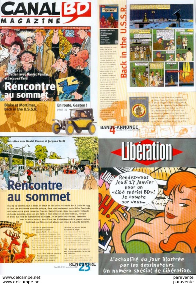 Magazine CANALBD N°12 Jan2000 Avec TARDI JUILLARD BLAKE ET MORTIMER ……. - CANAL BD Magazine