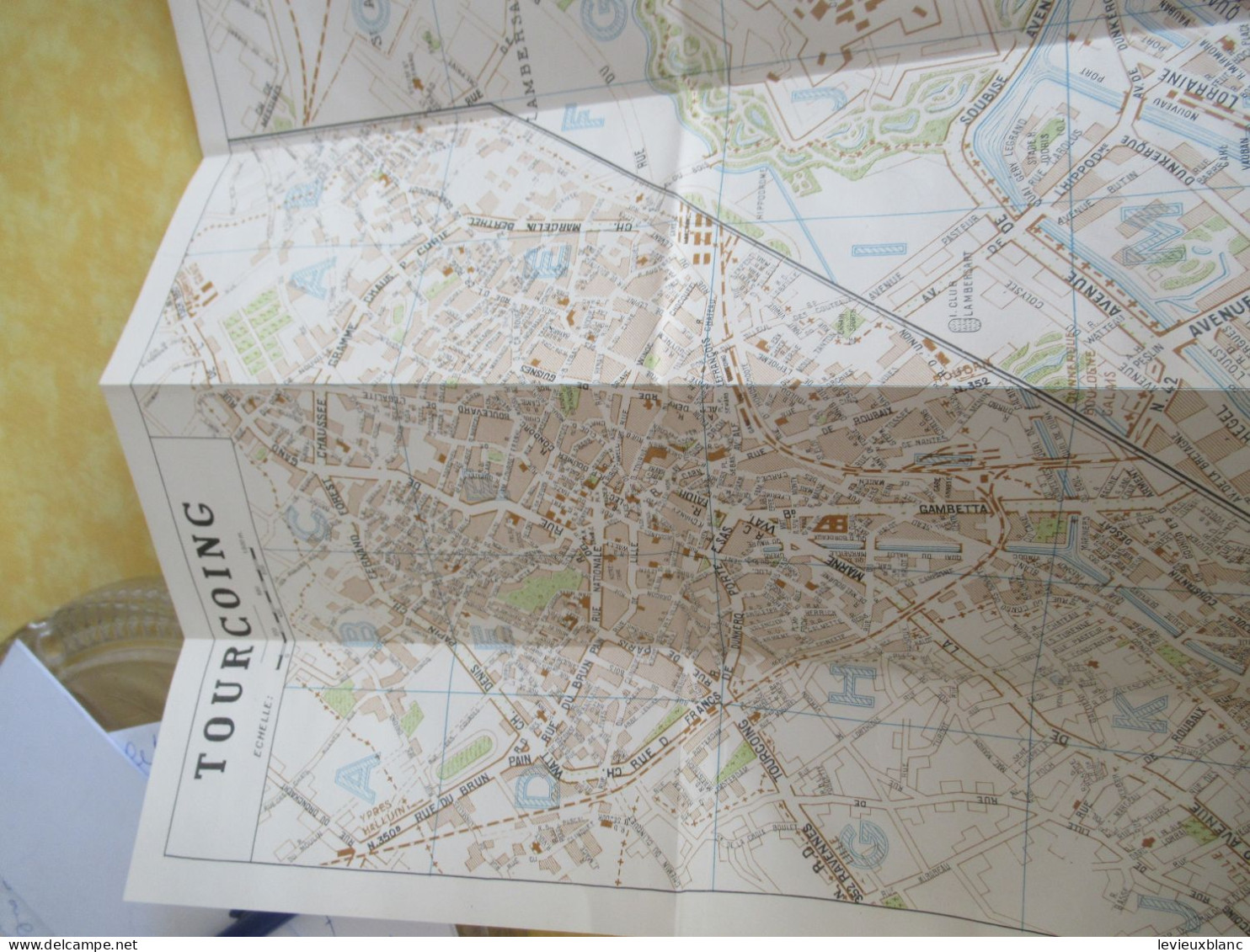 Plan Guide Foldex / LILLE-ROUBAIX-TOURCOING/La Voix du Nord/Expo. Textile Intern. de 1951/  année 1951       PGC554