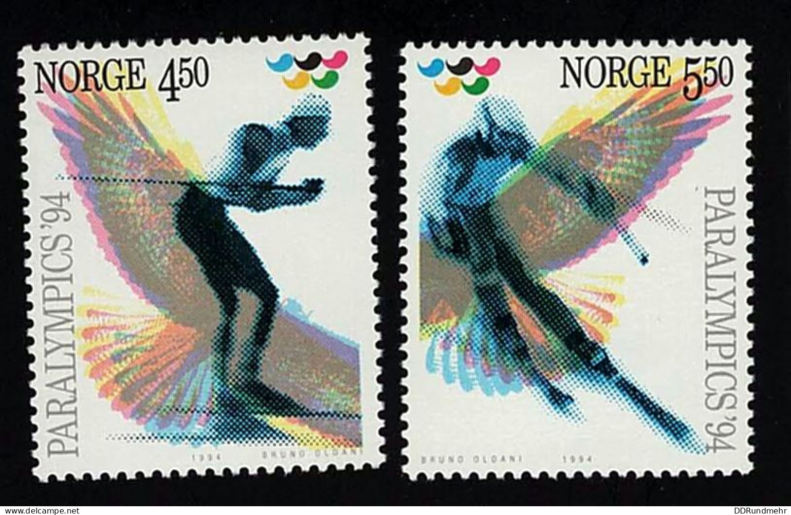 1994 Paralympics Michel NO 1152 - 1153 Stamp Number NO 1059 - 1060 Yvert Et Tellier NO 1109  - 1110 Xx MNH - Neufs