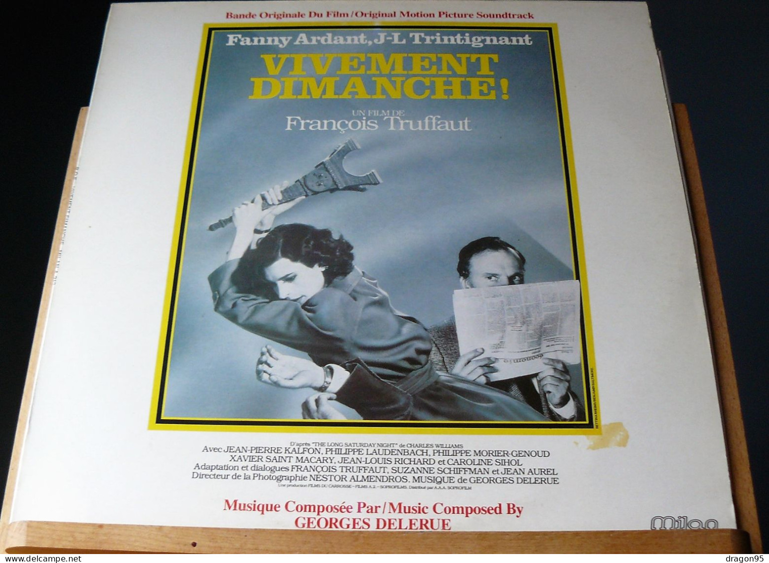 B.O. Vivement Dimanche - Georges Delerue / F. Truffaut - Milan A 213 - France - Musique De Films