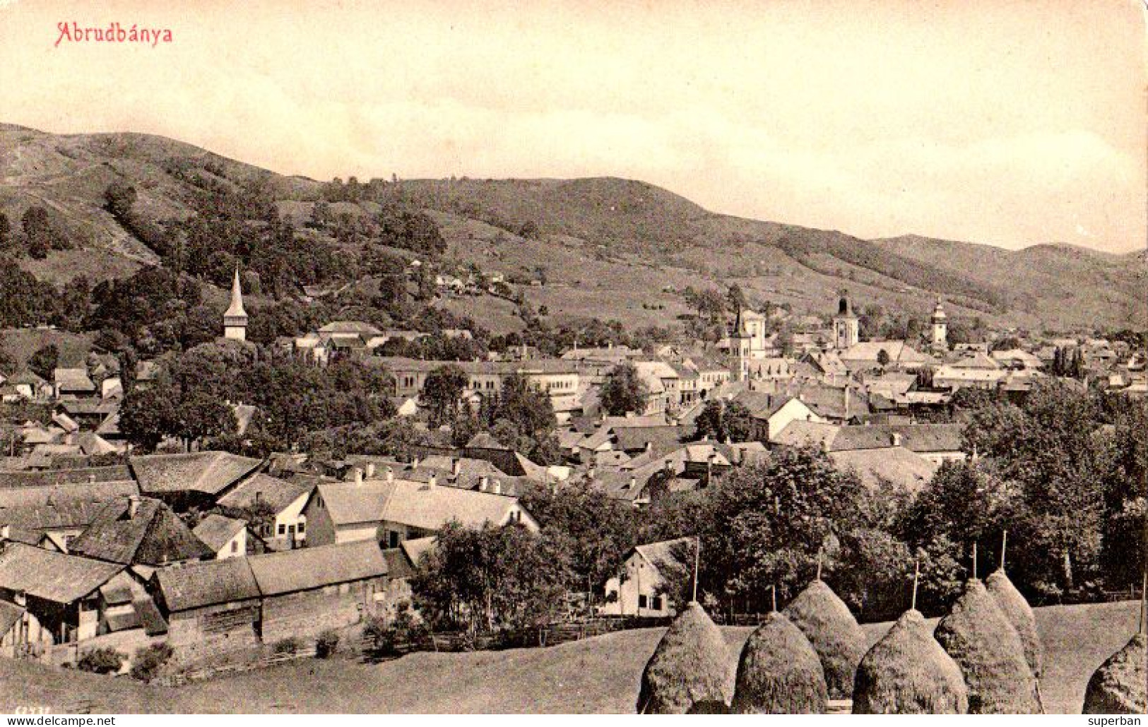 ABRUD / ABRUDBÁNYA - ALBA : VEDERE GENERALA - RADO. BOLDIZSÁR FELVÉTELE és KIADÁSA / ABRUDBÁNYÁN ~ 1905 - '910 (an392) - Romania