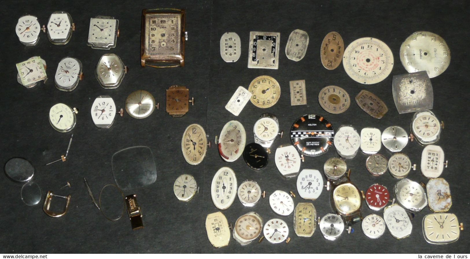 LOT POUR PIECES, Mouvements & Cadrans De Montres Mécaniques, Pop Lip Kiple Herma - Watches: Old