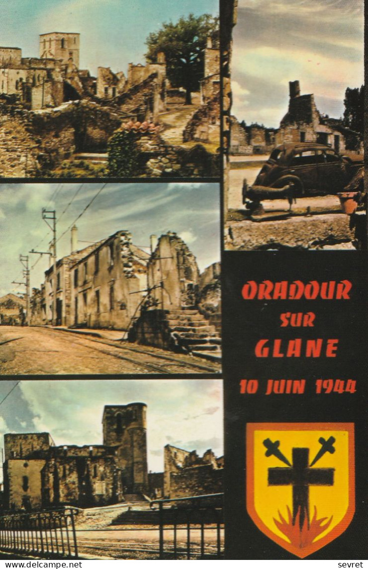 ORADOUR SUR GLANE. -   MULTIVUES CPM - Soldatenfriedhöfen