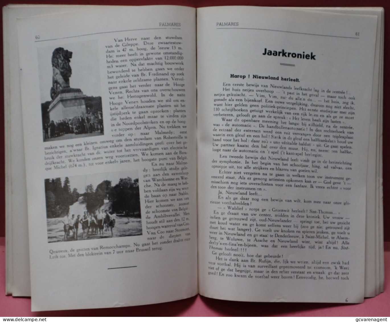 1936-1937  PALMARES NORMAALSCHOLEN SINT THOMAS  NIEUWLAND 198 BRUSSEL  - ZIE BESCHRIJF EN AFBEELDINGEN - Historia