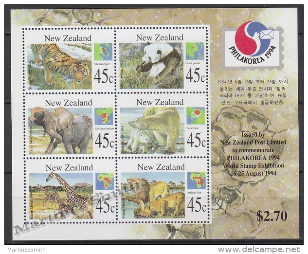 New Zealand - Nouvelle Zelande 1994 Yvert BF 97 Philakorea 1994 Philatelic Exhibition - Miniature Sheet - MNH - Ungebraucht