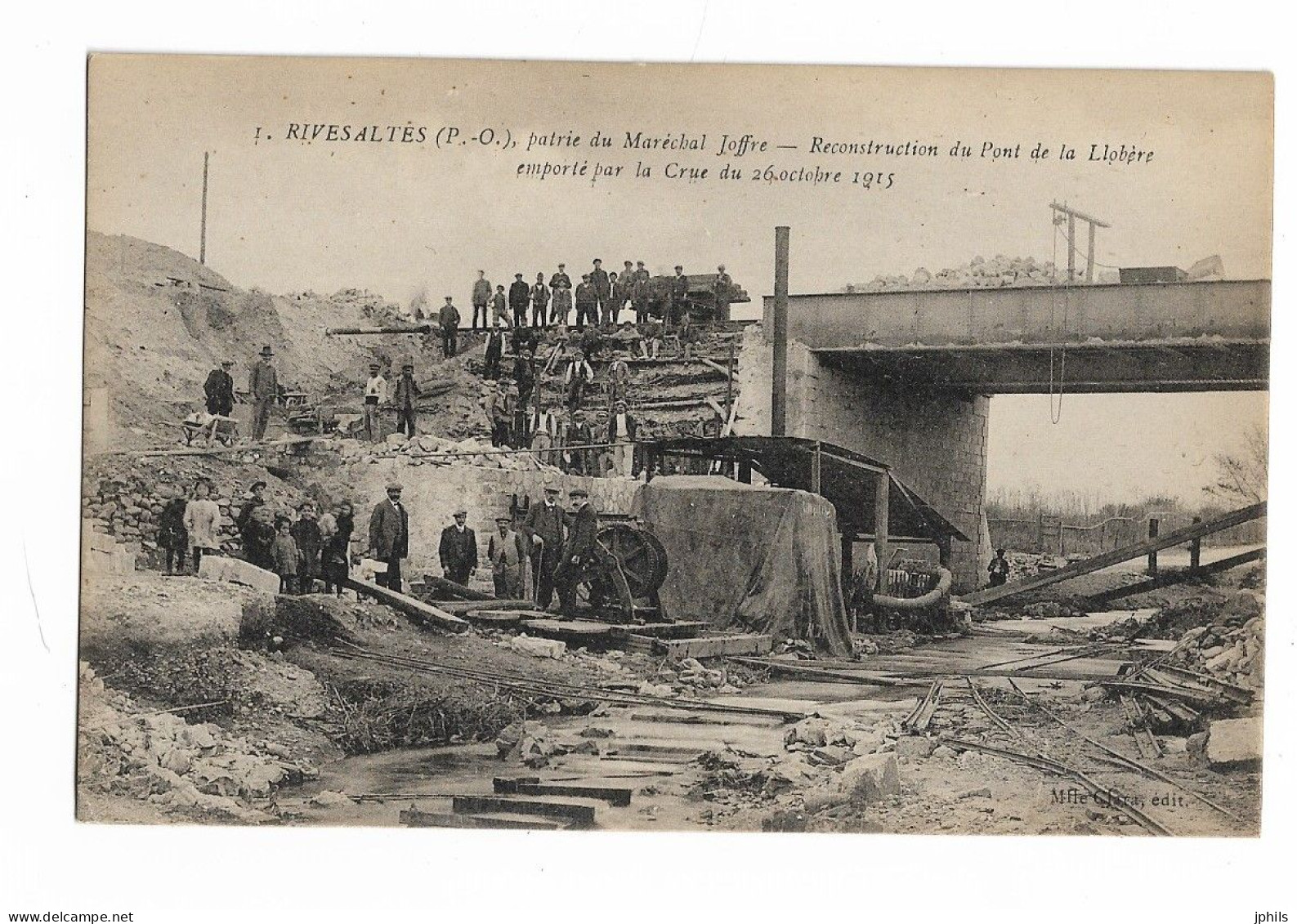 66 RIVESALTES Reconstruction Du Pont De La LLOBERE - Rivesaltes