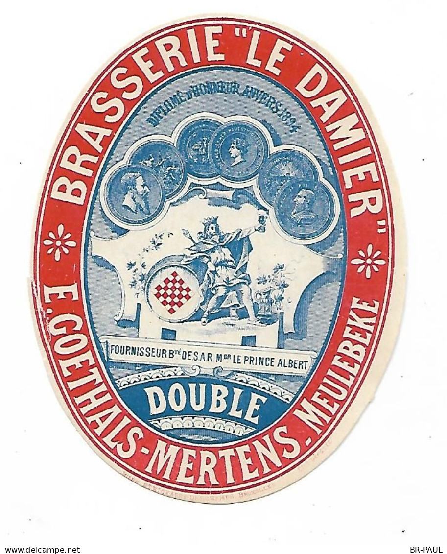ANCIENNE ETIQUETTE BIERE / BRASSERIE LE DAMIER / MEULEBEKE - Bière