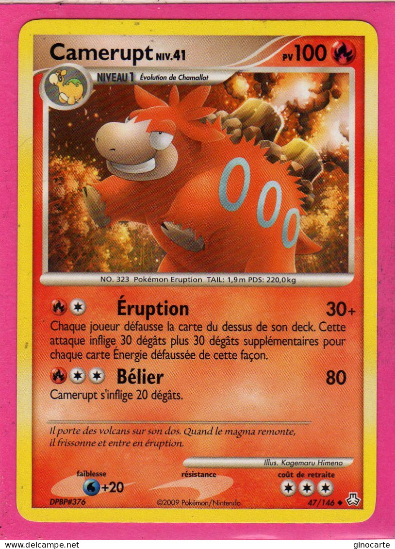 Carte Pokemon 2009 Diamant Et Perle Eveil De Legende 47/146 Camerupt 100pv Neuve - Diamond & Pearl 