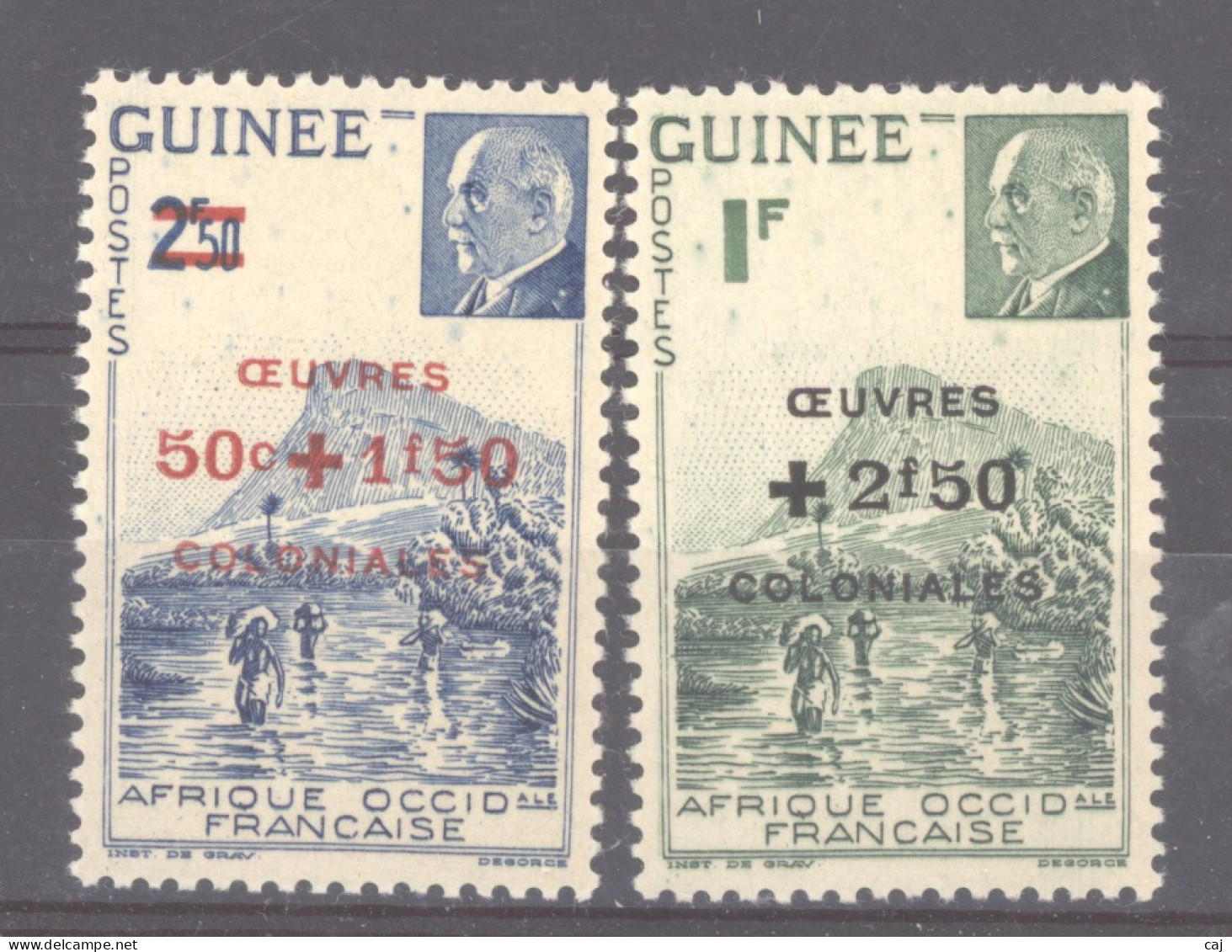 Guinée  :  Yv  185-86  ** - Nuevos