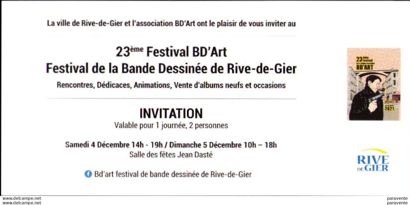 BARRAL : Carte Invitation Salon BD'ART 2021 - Postcards