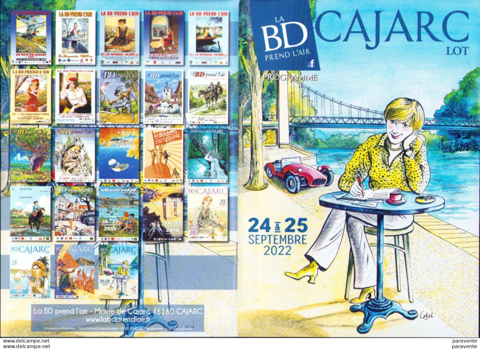 CATEL : Programme Salon Bd CAJARC 2022 - Tarjetas Postales