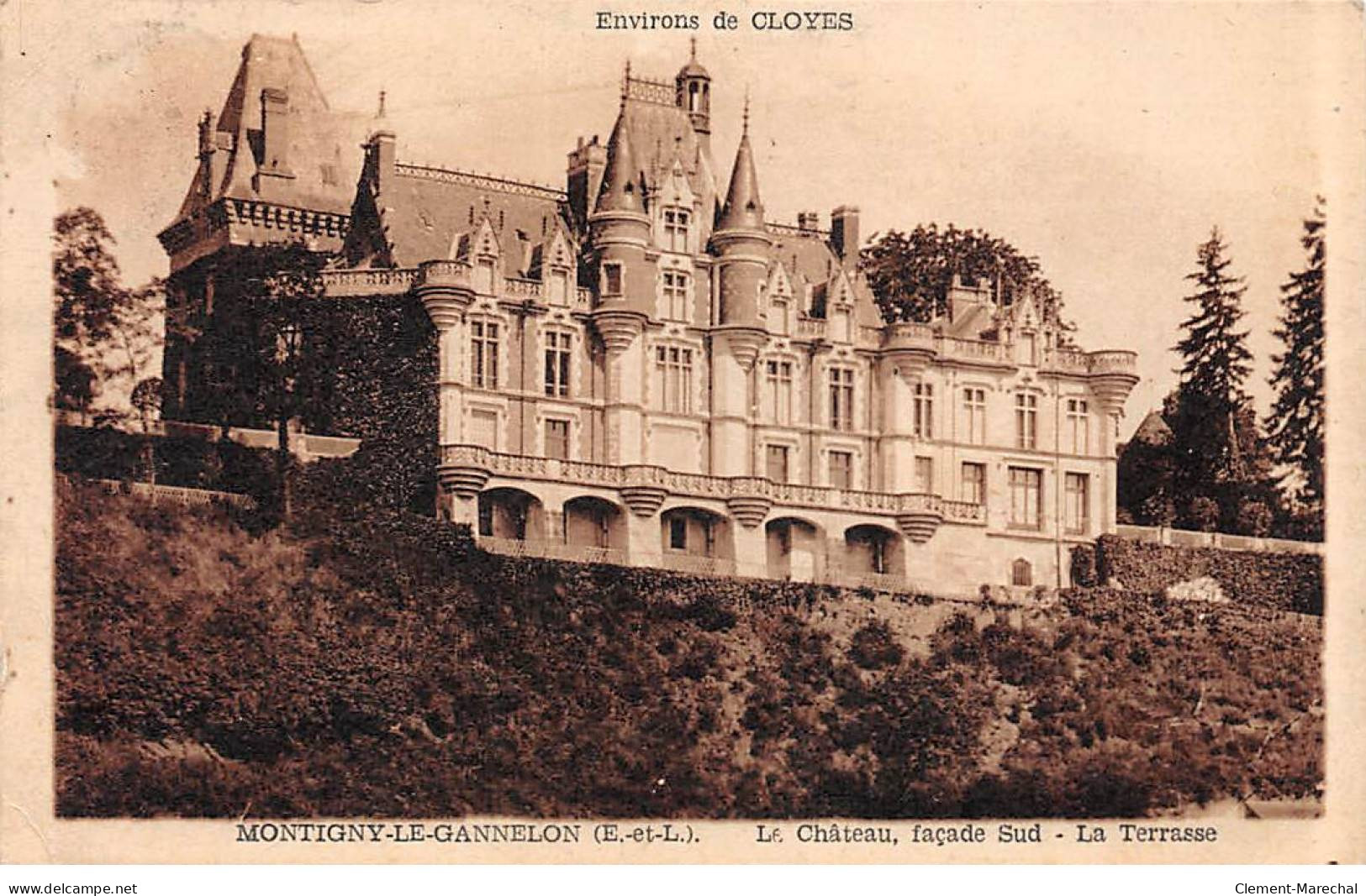 MONTIGNY LE GANNELON - Le Château - La Terrasse - état - Montigny-le-Gannelon