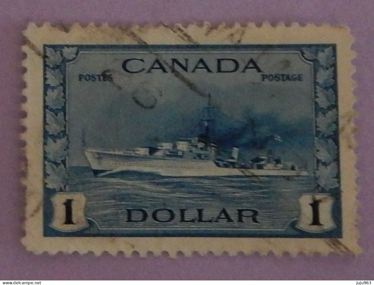 CANADA YT 218 OBLITÉRÉ "DESTROYER IROQUOIS" ANNÉES 1943/1948 - Used Stamps