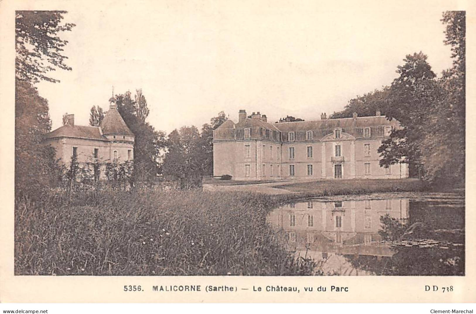 MALICORNE - Le Château, Vu Du Parc - Très Bon état - Malicorne Sur Sarthe
