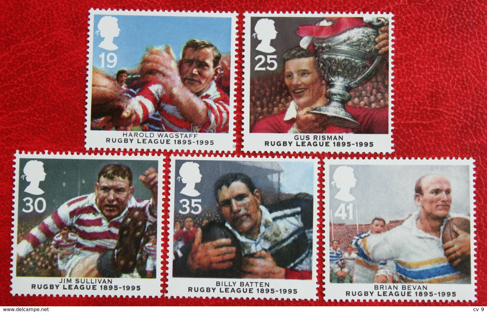 100 Years Of Rugby League: Rugby Player (Mi 1591-1595) 1995 POSTFRIS MNH ** ENGLAND GRANDE-BRETAGNE GB GREAT BRITAIN - Unused Stamps