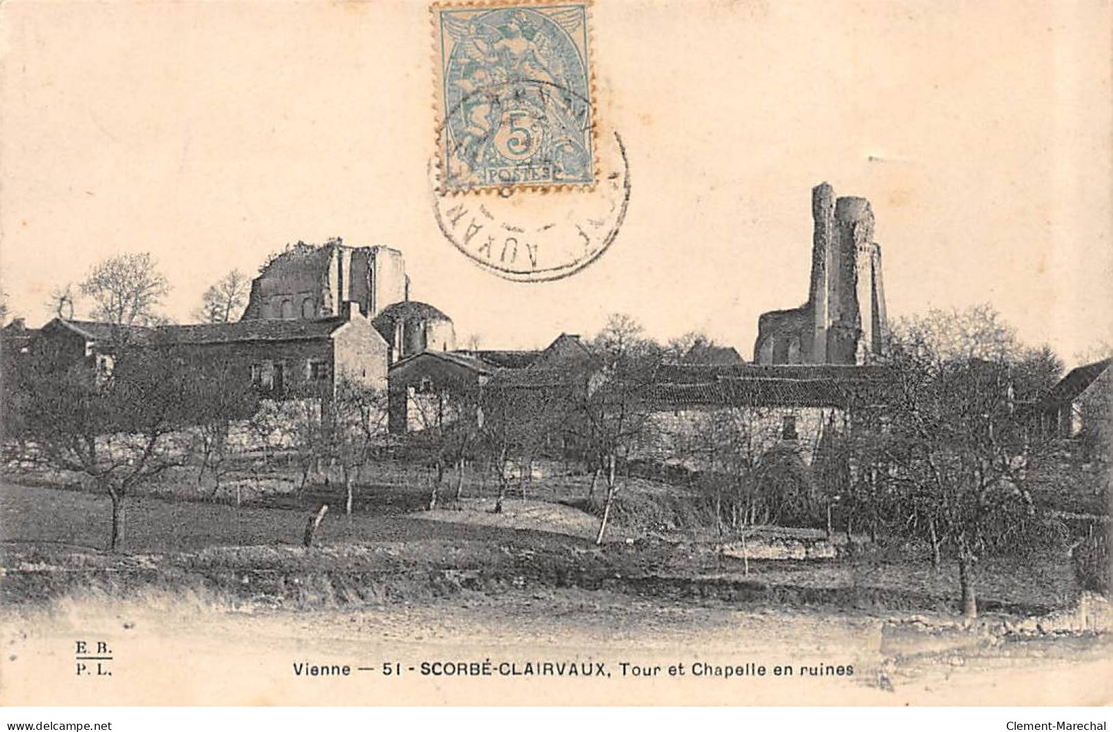 SCORBE CLAIRVAUX - Tour Et Chapelle En Ruines - Très Bon état - Scorbe Clairvaux