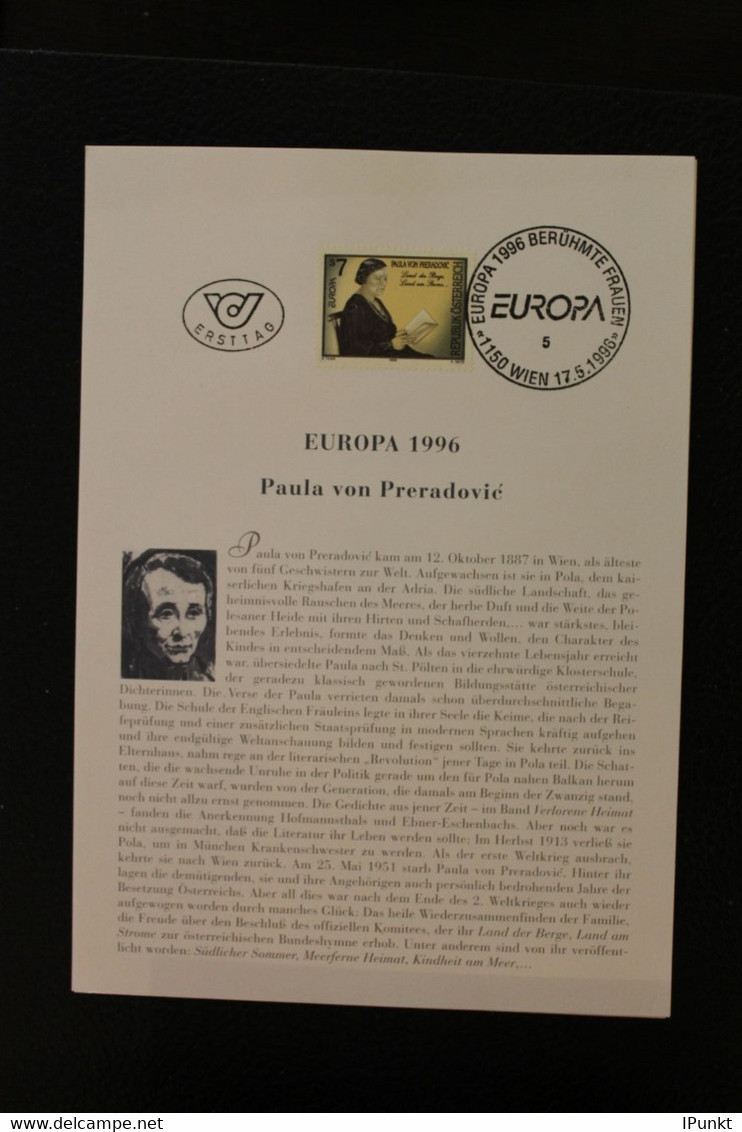 Österreich 1996, Ersttagsblatt, ETB: EUROPA 1996 - 1996