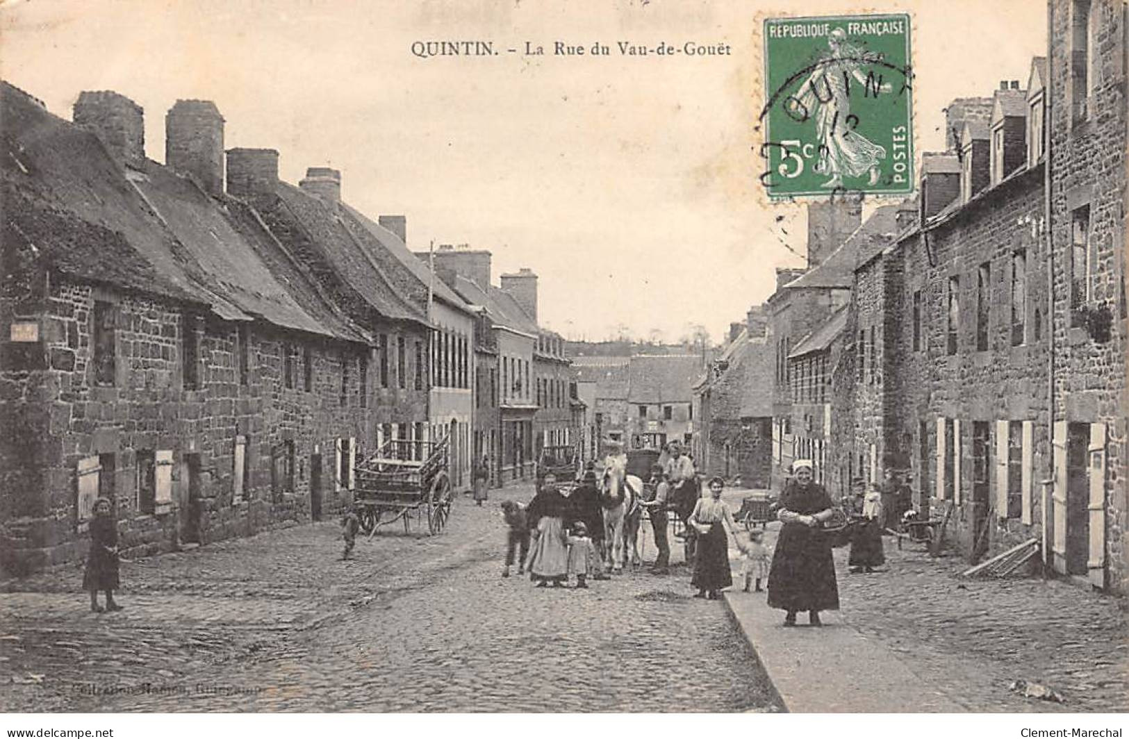 QUINTIN - La Rue Du Vau De Gouët - Très Bon état - Quintin