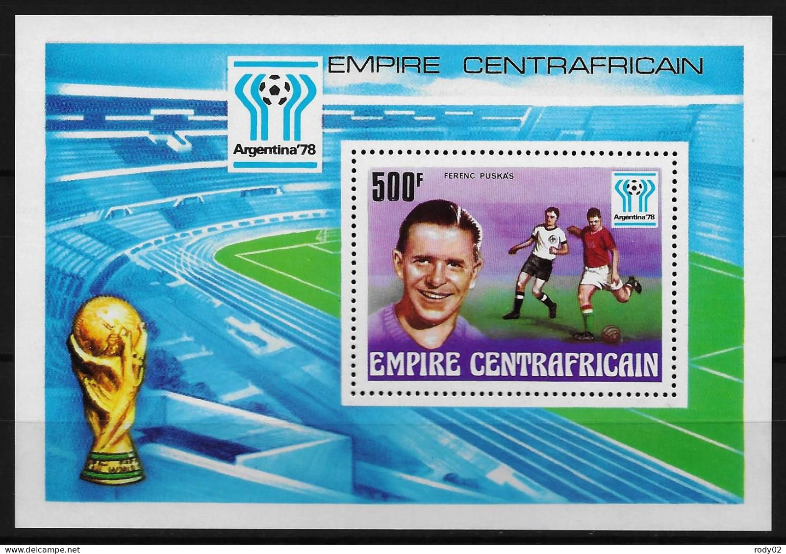 CENTRAFRIQUE - COUPE DU MONDE DE FOOTBALL EN ARGENTINE EN 1978  - N° 315 A 319 ET BF 20 - NEUF** MNH - 1978 – Argentine