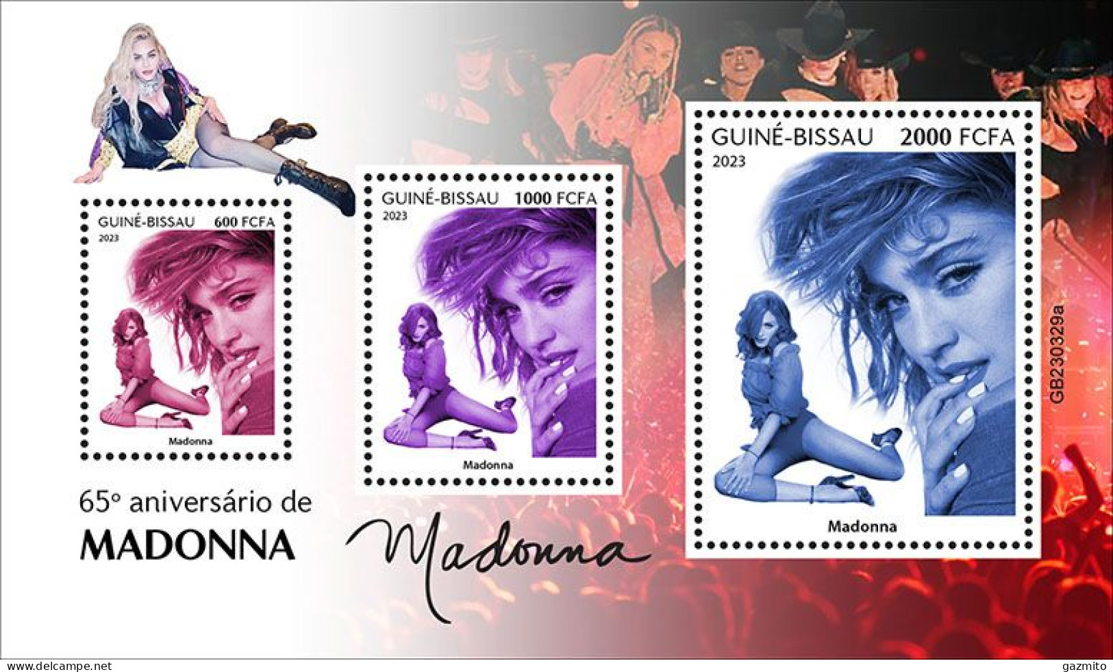 Guinea Bissau 2023, Music, Madonna, BF - Cantantes