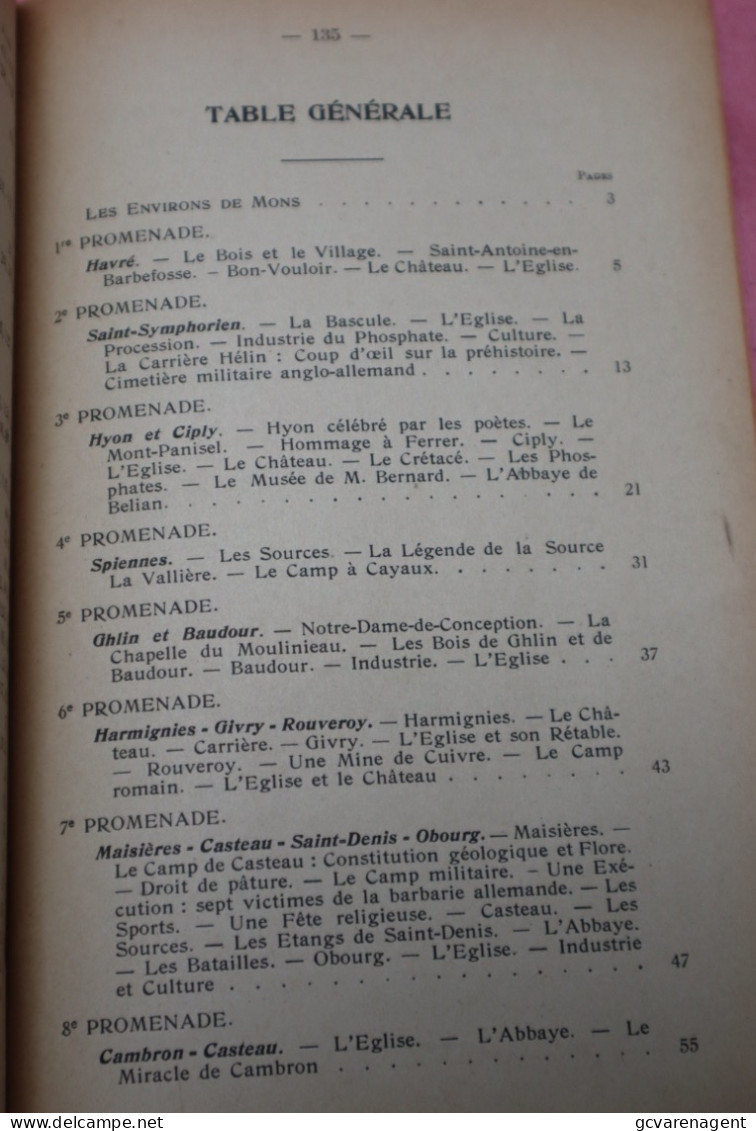 ENVIRONS DE MONS 1920 - 14 PROMENADES ET EXCURSIONS   - ZIE BESCHRIJF EN AFBEELDINGEN - Turismo