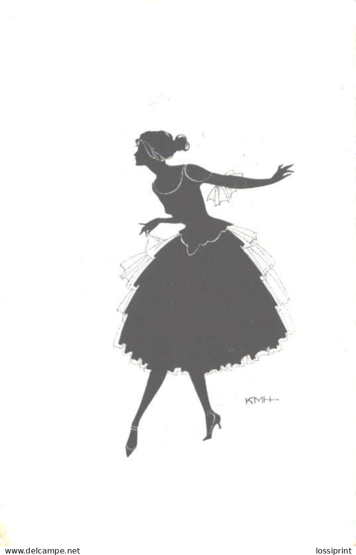 KMH:Ballet Dancer, Pre 1927 - Scherenschnitt - Silhouette