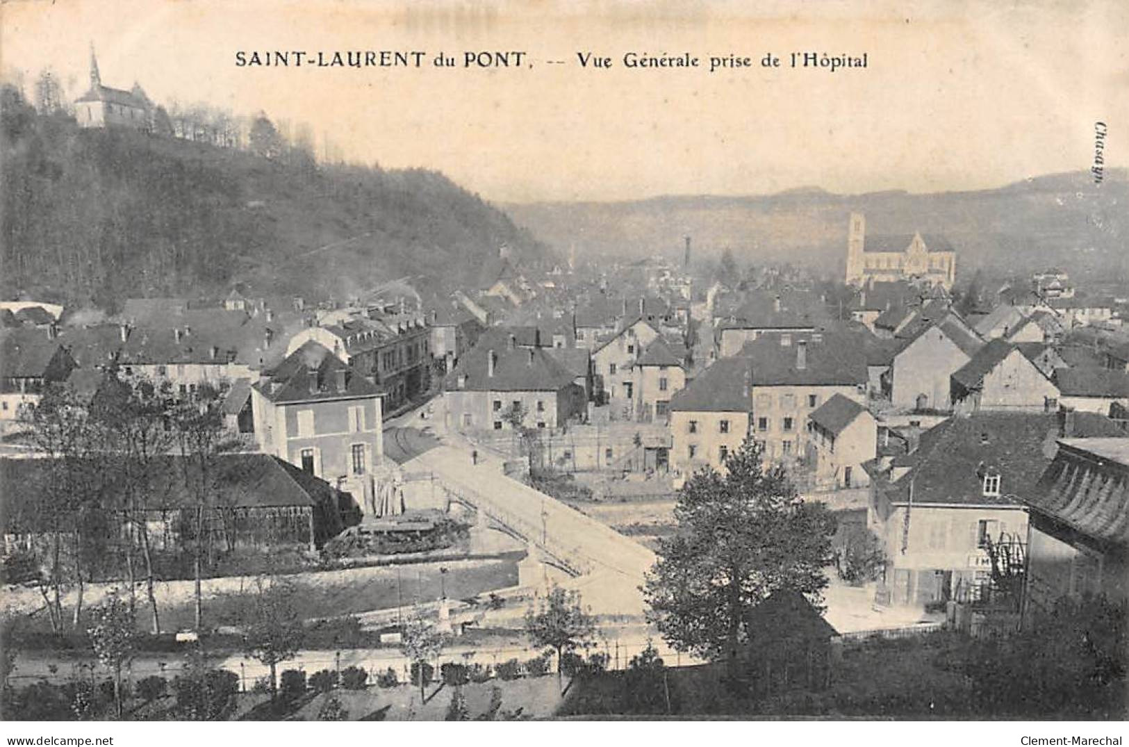 SAINT LAURENT DU PONT - Vue Générale Prise De L'Hôpital - Très Bon état - Saint-Laurent-du-Pont