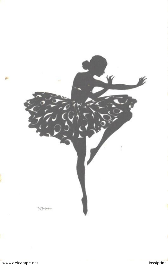 KMH:Ballet Dancer, Pre 1927 - Scherenschnitt - Silhouette